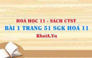 Bài 1 trang 51 SGK Hóa 11 Chân trời sáng tạo